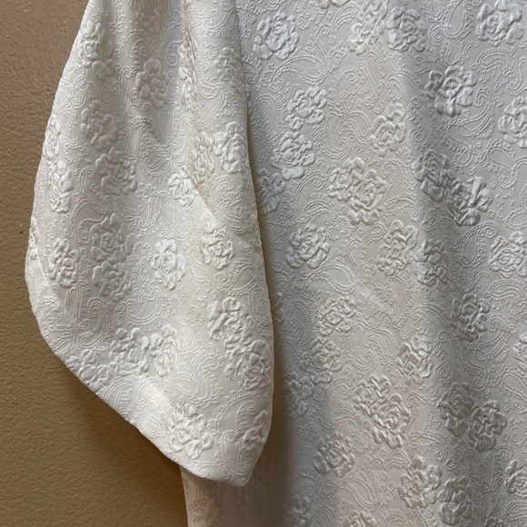 Khaisilk Short Sleeve Silk Cream Button Up Tunic Size S - Picture 5 of 9